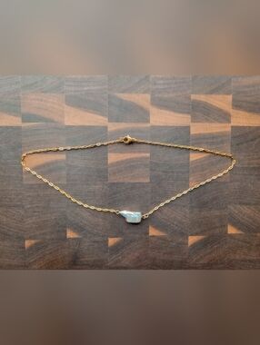 Gold-filled Choker with Unique, Real Pearl